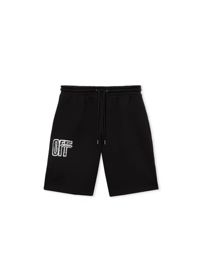 Off-white Motion Arrow Skate Sweat Shorts In Black