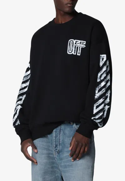 Off-white Motion Arrow Skate Sweatshirt In Black