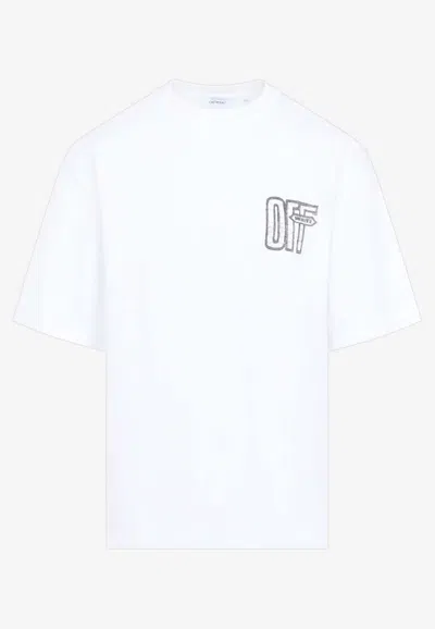 Off-white Motion Arrow Skate T-shirt In White