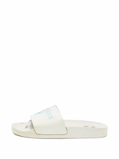 Pre-owned Off-white Mykonos Rubber Slides In White