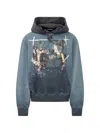Off-white Narciso Graphic-print Hoodie In Blue