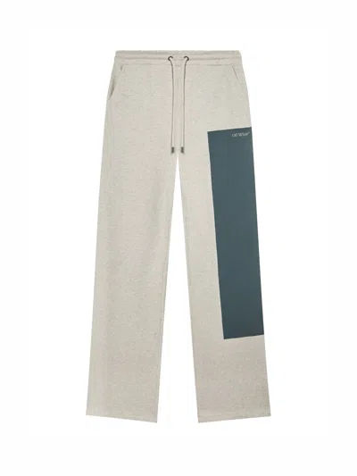 Off-white Negative Big Bookish Relaxed Track Pants In Neutral