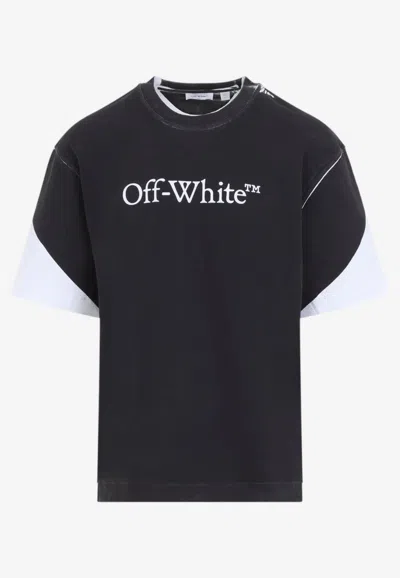 Off-white Negative Bookish Skate T-shirt In Black