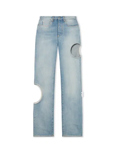 Off-white New Meteor Distressed Jeans Size 26 In Blue