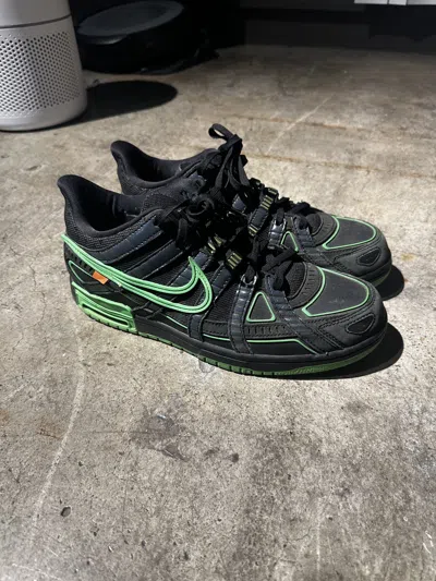 Pre-owned Off-white Nike  Rubber Green Dunks 10.5 Shoes In Black