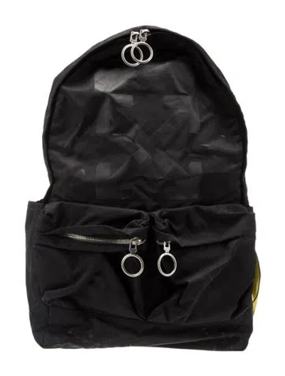 Pre-owned Off-white Nylon Backpack In Black
