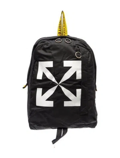 Pre-owned Off-white Nylon Backpack In Black