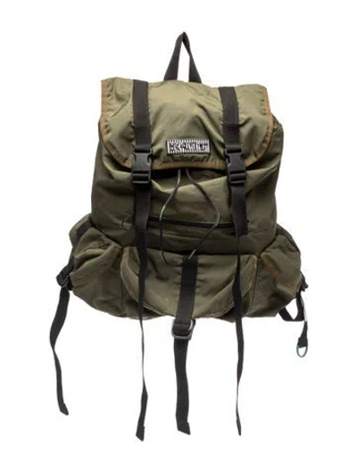 Pre-owned Off-white Nylon Backpack In Green