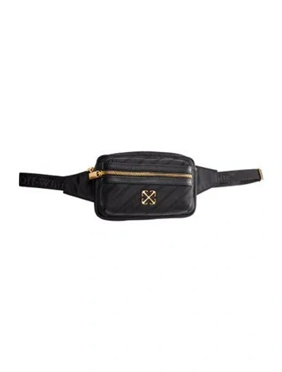 Pre-owned Off-white Nylon Belt Bag W/ Tags In Black