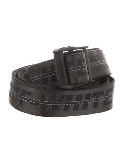 Pre-owned Off-white Nylon Belt In Black