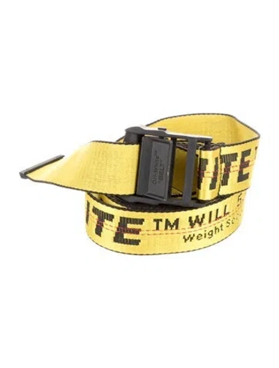 Pre-owned Off-white Nylon Belt In Yellow