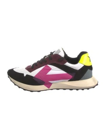 Pre-owned Off-white Nylon Colorblock Pattern Athletic Sneakers In Neutral