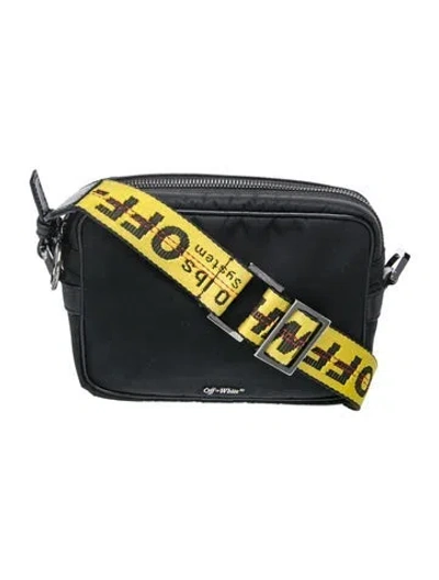 Pre-owned Off-white Nylon Crossbody Bag In Black