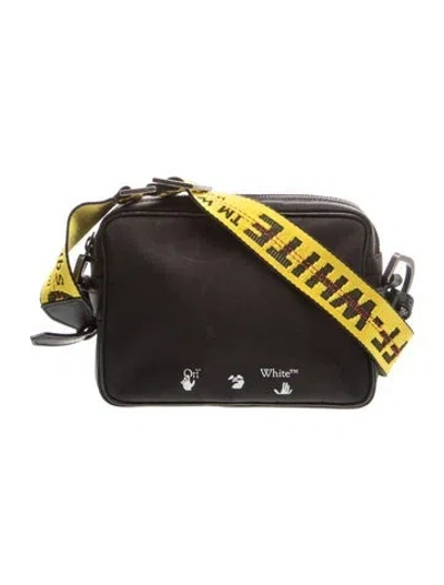 Pre-owned Off-white Nylon Crossbody Bag In Black