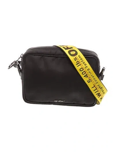 Pre-owned Off-white Nylon Crossbody Bag In Black