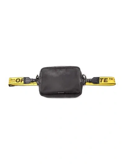 Pre-owned Off-white Nylon Crossbody Bag In Black