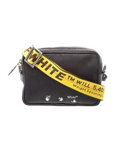 Pre-owned Off-white Nylon Crossbody Bag In Black
