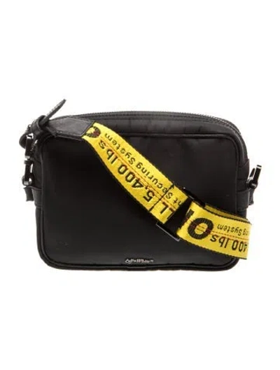 Pre-owned Off-white Nylon Crossbody Bag In Black