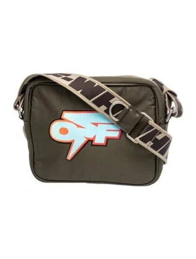 Pre-owned Off-white Nylon Crossbody Bag In Green