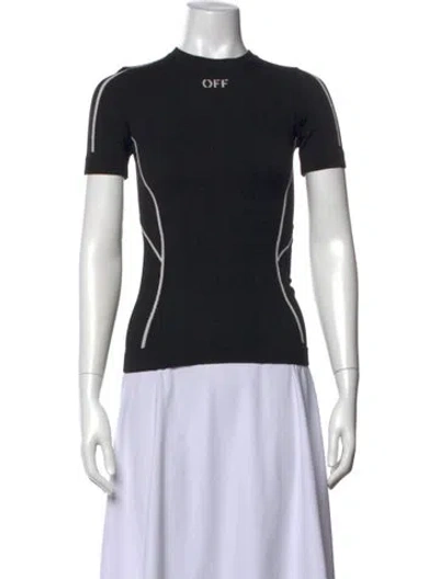 Pre-owned Off-white Nylon Graphic Print T-shirt In Black