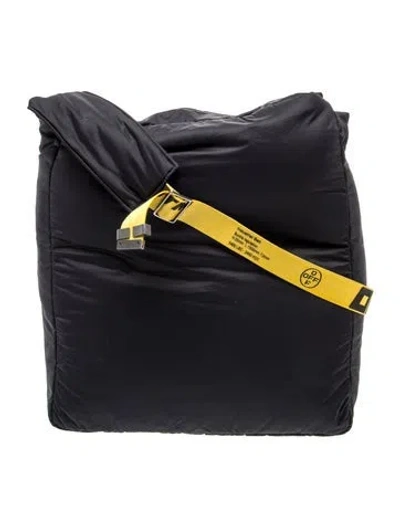 Pre-owned Off-white Nylon Messenger Bag In Black