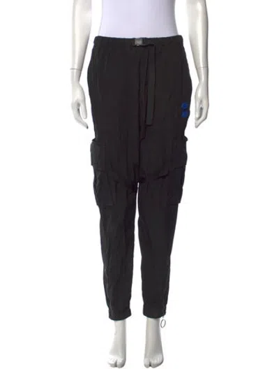 Pre-owned Off-white Nylon Straight Leg Pants In Black