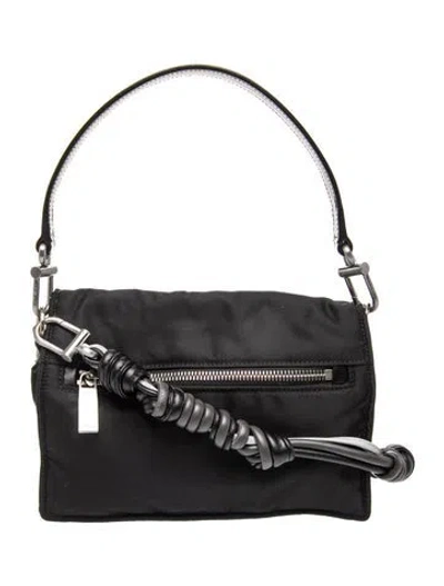Pre-owned Off-white Nylon Top Handle Bag In Black