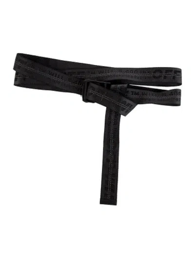 Pre-owned Off-white Nylon Waist Belt In Black