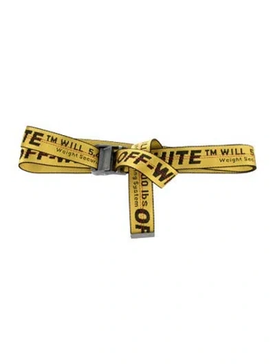 Pre-owned Off-white Nylon Waist Belt In Yellow