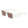 Off-white Troy Rectangular Sunglasses In White