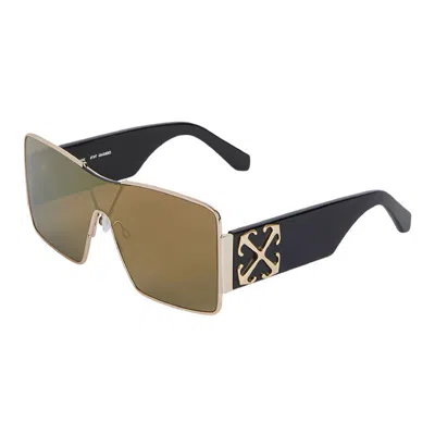 Off-white Oeri14g Aspen Gold Mirror Mini Sunglasses In Metallic