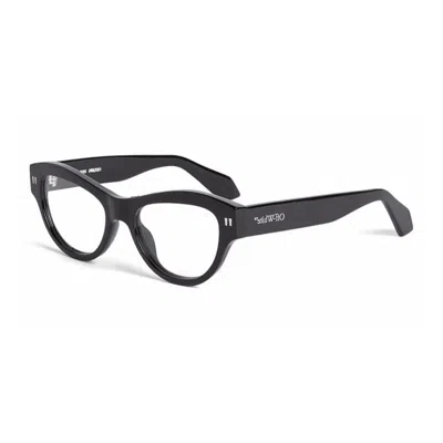Off-white Oerj076style761000 Cat-eye Full Rim Eyeglasses In Black