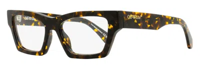 Off-white Oerj07x Tortoiseshell Acetate Rectangle Eyeglasses In Brown
