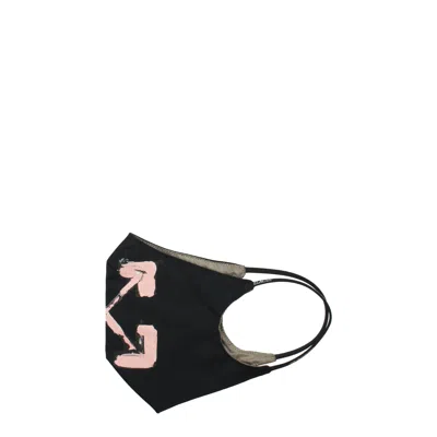 Off-white Of8547269280009bt Logo-print Cotton Face Mask In Black