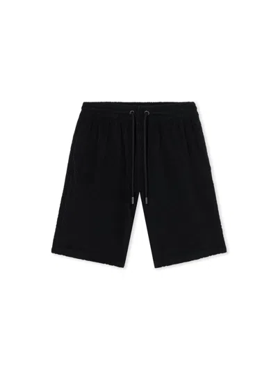 Off-white Off Arrow Terry Shorts In Black