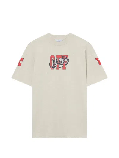 Off-white T-shirt Mit College-logo In Neutral