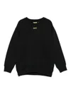 Off-white Long-sleeved Crew Neck Sweatshirt In Black