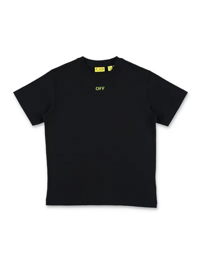 Off-white Kids' Off Diag Tee In Black