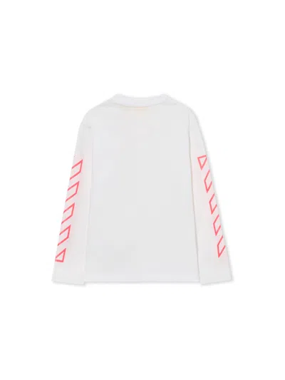 Off-white Off Diagonal Long-sleeved T-shirt In White