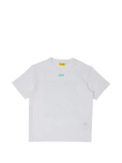 Off-white Kids' Off Diag T-shirt In White