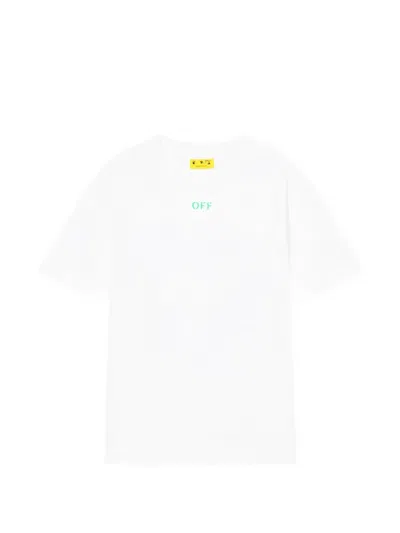 Off-white Off Diag-print T-shirt In White