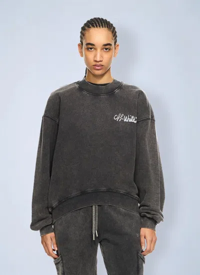Off-white Off Marker Over Crew Sweatshirt In Black