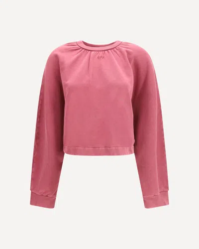 Off-white Off Stamp Balloon Crewneck Sweatshirt In Pink