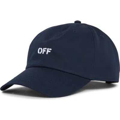 Off-white Off Stamp Curved Brim Baseball Cap In Blue
