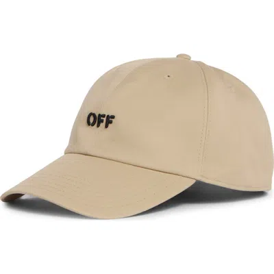 Off-white Off Stamp Curved Brim Baseball Cap In Brown