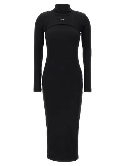 Off-white 'off Stamp' Dress In Black