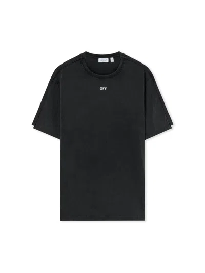 Off-white Off Stamp Overlap Regular Short Sleeve T-shirt In Black