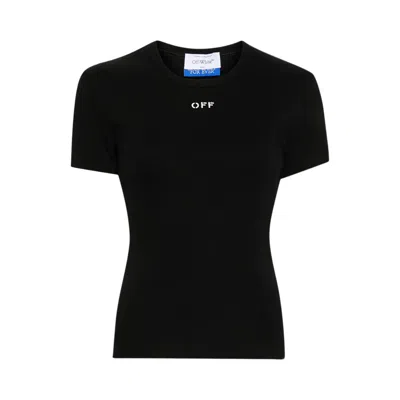 Pre-owned Off-white Off Stamp Rib Basic Tee 'black/white' | Women's Size 46