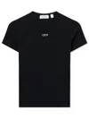 Off-white Off Stamp Ribbed Basic T-shirt In Black
