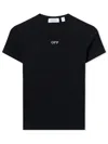 Off-white Off Stamp Ribbed Basic T-shirt In Black